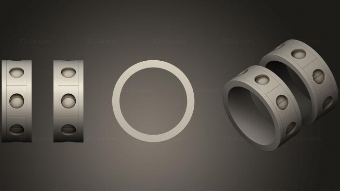 Ювелирные перстни и кольца (Кольцо 185, JVLRP_0667) 3D модель для ЧПУ станка